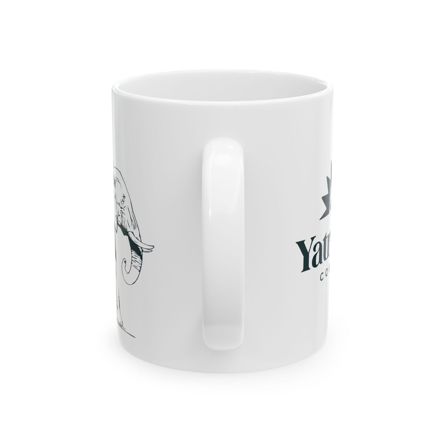 Royal Green Elephant Ceramic Mug (11oz, 15oz)