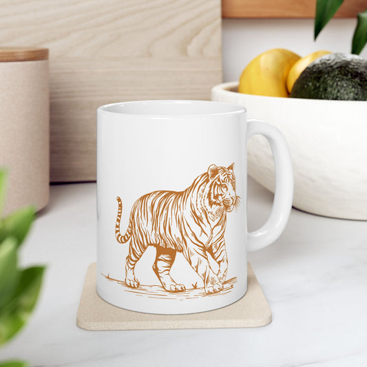 Turmeric Golden Tiger Ceramic Mug (11oz, 15oz)